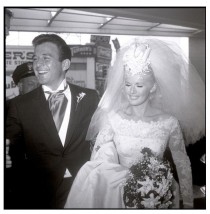 wedding photo - JAMES STACY Of Lancer AND CONNIE STEVENS 1960S WEDDING Vintage NEGATIVE  disk