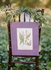 wedding photo - Lavender Painting Chair Back Decor