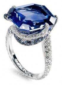 wedding photo - Something Blue: Our Favorite Sapphire-and-Diamond Rings