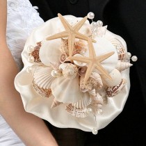 wedding photo - Wedding Bride / Bridesmaid Beach Star Fish Bouquet "Wow"