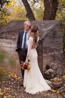wedding photo - Manches longues et 3/4 Longueur manches robe de mariage Inspiration