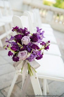 wedding photo - Purple Wedding Aisle Decor