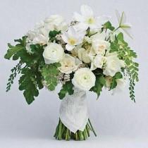 wedding photo - White Wedding Bouquets