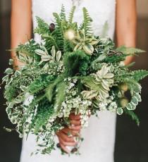 wedding photo - Modern Wedding Inspiration With Lots Of Ferns