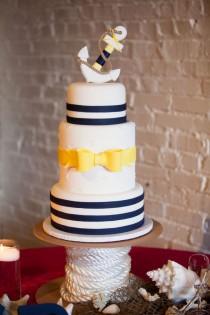 wedding photo - Wasser "Ich Dos ': Helle mutige Farbe Stripes