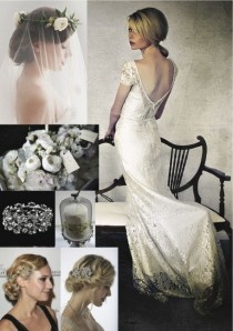 wedding photo - Vintage Lace Wedding Gown Bettina Styled By Sarah Janks