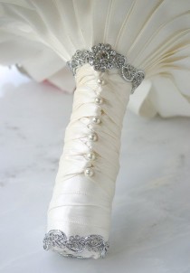 wedding photo - Pink Wedding Brooch Bouquet. Deposit On Made To Order Crystal Heirloom Bridal Broach Bouquet