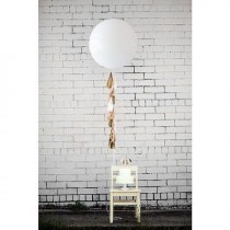 wedding photo - Balloon Tassels: Blush W/White Balloon