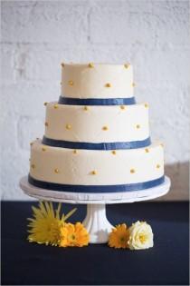 wedding photo - Modern Navy and Yellow Wedding - The Wedding Chicks