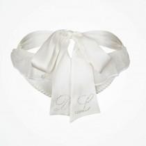 wedding photo - Dahlia Bride Ruffle Knickers With Bow Detail And Personalised Crystal Initials