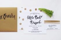 wedding photo - Sweet Polka Dot Baby Shower Invitations