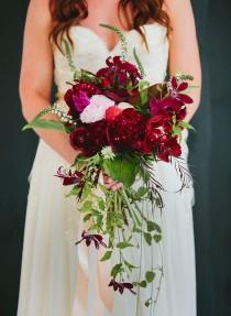 wedding photo - Berry-hued Botanical Wedding Inspiration