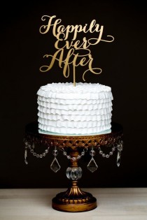 wedding photo - Wedding Cake Topper - Happily Ever After