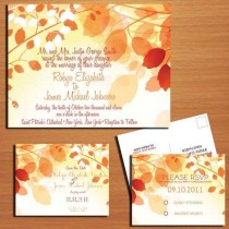 wedding photo - Fallen Branchen / Herbst-Hochzeits-Sammlung / Einladung / RSVP / Save The Date Postkarte PRINTABLE / DIY
