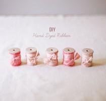 wedding photo - DIY: Hand Dyed Ribbon