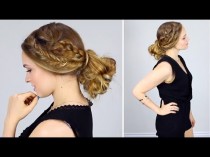 wedding photo - Quick Heatless Messy Bun And Braids For Back To School