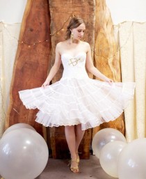 wedding photo - Купидона стрелка платье-в наличии-размер S/M