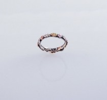 wedding photo - Eco Wedding Band - In Recycled Silver And 14K & 18K Gold