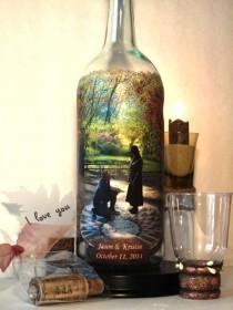 wedding photo - 8 Recycled Wine Bottle Decorations For Your Wedding