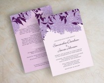 wedding photo - Lilac Wedding Invitations, Lilac Wedding Stationery, Purple Wedding Invites, Lilac Purple, Eggplant Purple, Lavender, Orchid Purple, Inez