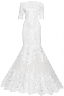 wedding photo - Marchesa Embellished lace and tulle gown