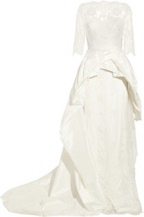 wedding photo - Marchesa Embellished lace and silk-taffeta gown