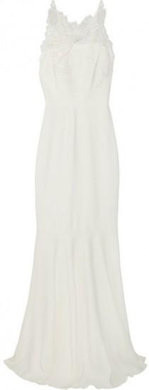 wedding photo - Roland Mouret Mirah lace and stretch-crepe fishtail gown