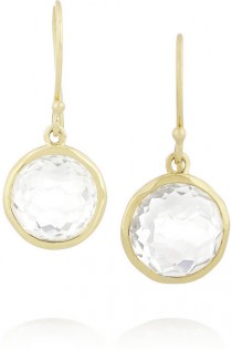 wedding photo - Ippolita Lollipop 18-karat gold quartz earrings