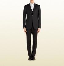 wedding photo - Black Wool Silk Marseille Suit