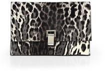 wedding photo - Proenza Schouler Small Leopard-Print Calf Hair Lunch Bag