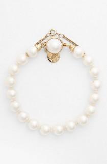 wedding photo - Majorica 8mm Single Row Pearl Bracelet