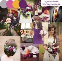 wedding photo - Knots and Kisses Wedding Stationery: Autumn Berry Wedding Inspiration Moodboard
