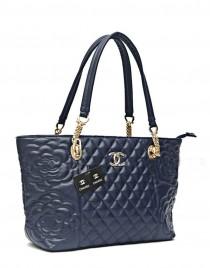 wedding photo -  CHANEL Blue Women's Tote Hand bag with Flexible Handles