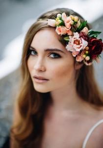 wedding photo - 16 Flower Crowns For Your Fall Wedding