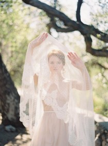 wedding photo - Wedding Veil, Polka Dot Veil, Lace, Circular Lace Veil - Allure(new)