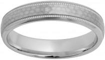 wedding photo - Sterling silver hammered wedding ring