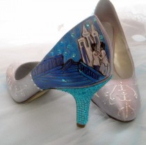 wedding photo - Wedding Shoes Fairy Tale Wedding Cinderella Glass Slipper