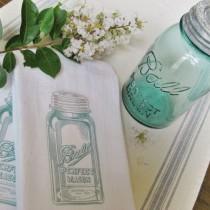 wedding photo - Easy Mason Jar Tea Towels