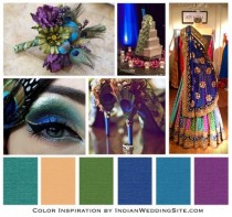 wedding photo - Indian Wedding Color Inspiration - Peacock Wedding Reception - Indian Wedding Site Home - Indian Wedding Site - Indian Wedding Vendors, Clothes, Invitations, And Pictures.