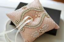 wedding photo - Wedding Ring Bearer Pillow - Neivo Blush (1 Qty Ready To Ship)