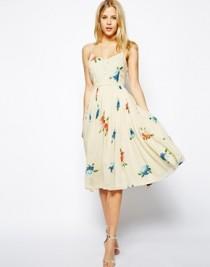 wedding photo - ASOS Midi Dress with Pleated Skirt in Floral Print
