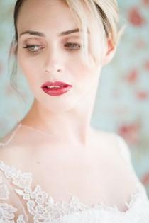 wedding photo - Berry Lip Bridal Makeup