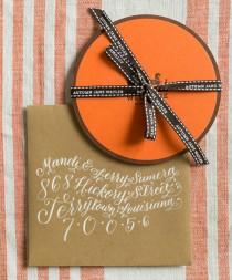wedding photo - Hermès-Inspired Baby Announcements