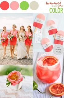 wedding photo - Summer Inspired Color: Coral Two Tone