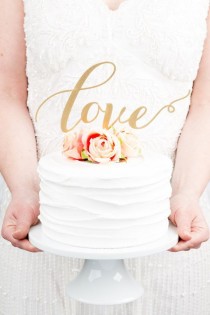 wedding photo - Love Wedding Cake Topper