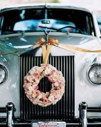 wedding photo - Nice Vintage Ride For The Bride And Groom To And From The Wedding