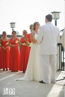 wedding photo - Dessy Twist Wrap: Long Maracaine Jersey