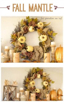 wedding photo - Decorating Our Rustic Fall Mantle