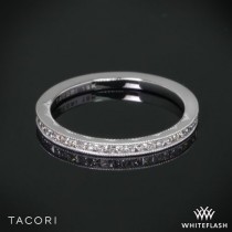 wedding photo - 18k White Gold Tacori Dantela Eternity Small Pave Diamond Wedding Ring