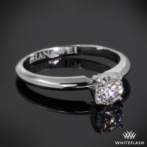 wedding photo - 14k White Gold 4 Prong Solitaire Engagement Ring
